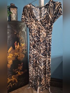 Jumpsuit Romper Wide Leg V-neck Short Sleeve 12p